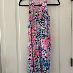 Lilly Pulitzer Pink and Blue Sleeveless Dress